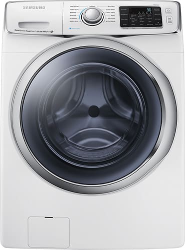 Samsung - 4.5 Cu. Ft. 13-Cycle High-Efficiency Steam Front-Loading Washer - White - Larger Front
