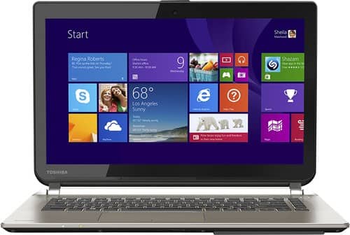 Toshiba - Satellite 14" Touch-Screen Laptop - Intel Core i5 - 6GB Memory - 750GB Hard Drive - Satin Gold - Larger Front