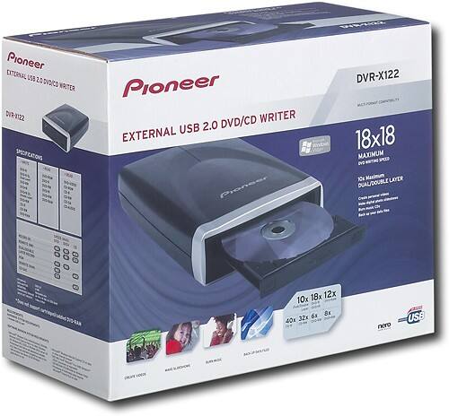 Pioneer - 18x External Double-Layer DVD±RW/CD-RW Drive - Angle
