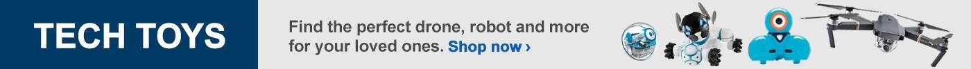 Robot and drone tech toys. Find the perfect drone, robot and more for your loved ones.