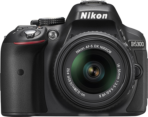 Nikon D5300 24.2MP Digital SLR Camera with 18-55mm VR II Lens - Black