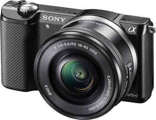 Sony ILCE-5000L/B a5000 20.1MP Mirrorless DSLR Camera with 16-50mm Lens