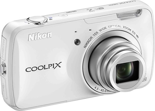 Nikon Coolpix S800c 16MP Digital Camera with 10x Optical Zoom - White - Refurbished