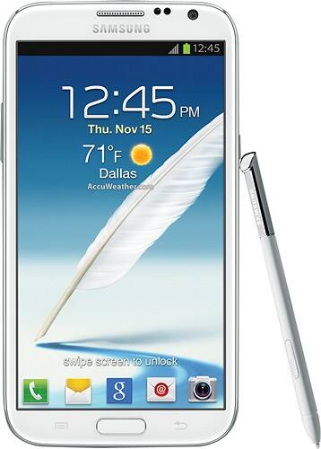 Samsung Galaxy Note II 4G Android Phone (Sprint), White or Titanium