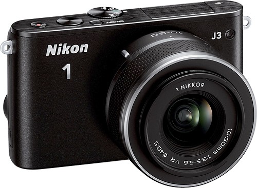 Nikon 1 J3 14.2MP Mirrorless Digital Camera with 10-30mm Lens (Black)