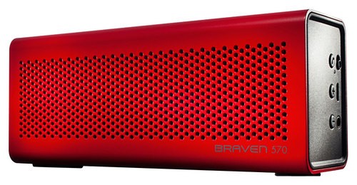 Braven 570 Wireless Bluetooth Speaker with Mic and Powerbank - Red