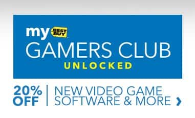 My Best Buy Gamers Club Unlocked. 20% New Video Software & More.