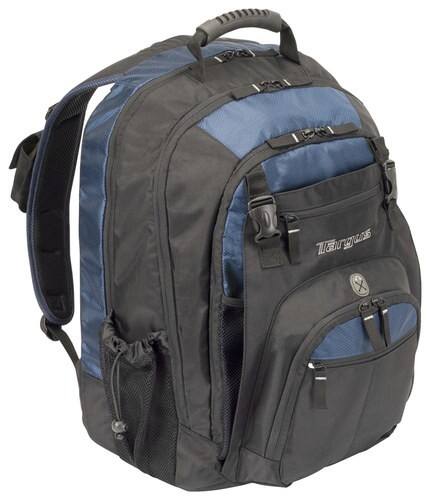 Targus - XL Laptop Backpack - Black/Blue - Larger Front
