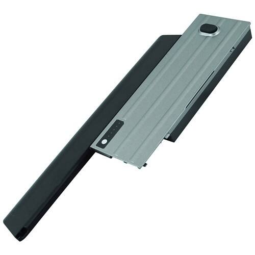 AGPtek - 9 Cell Laptop Notebook Battery for Dell D620 D630 D631 Precision M2300 312-0383 312-0384 451-10297 - Larger Front
