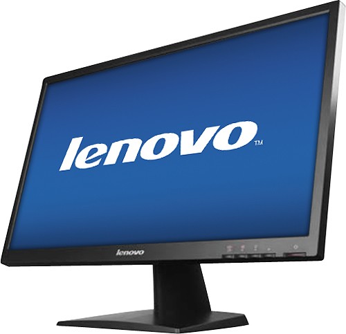 Lenovo - 20" LCD Monitor - Black - angleView