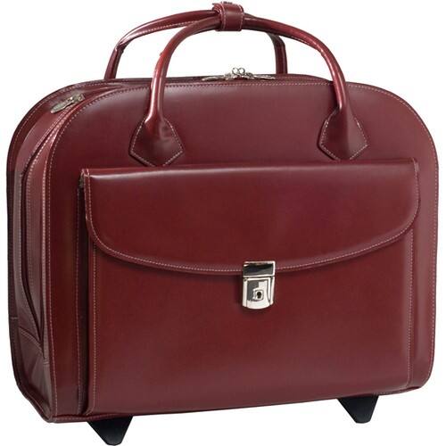 McKlein USA - Granville 96146A Wheeled Ladies' Laptop Case - Red - Larger Front