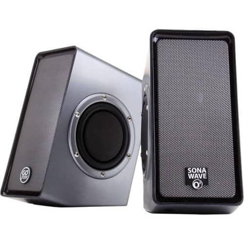 GOgroove - SonaWAVE O2 USB-Powered Dual Computer Speakers w/ Passive Woofers for Laptops & Desktops - Multi - Larger Front