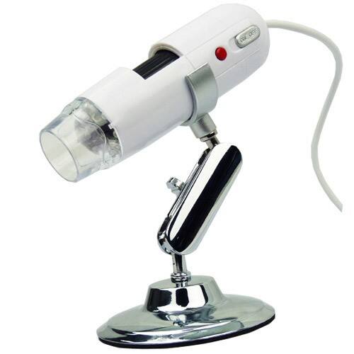 AGPtek - 200X USB Digital Microscope Camera Endoscope 1.3 Mega Pixel for Laptop PC - White - Larger Front