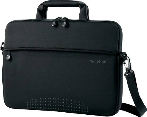 Samsonite - Shuttle Laptop Case - Black - Larger Front