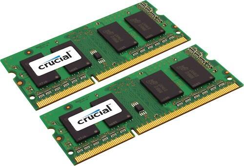 Crucial - 2-Pack 4GB PC3-8500 DDR3 DIMM Laptop Memory Kit - Angle