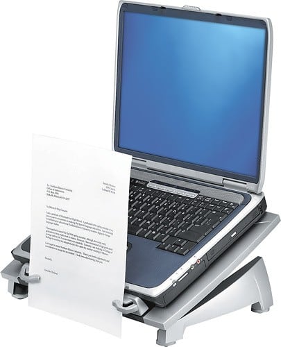 Fellowes - Office Suites Laptop Riser Plus - Gray - angleView