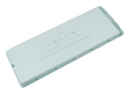Laptop Battery Pros - Lithium-Polymer Battery for 13" Apple® MacBook® - Silver - Larger Front