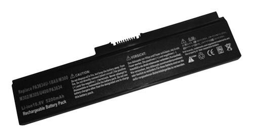 Laptop Battery Pros - Lithium-Ion Battery for Toshiba Satellite C650, U400 and PA3634U Laptops - Black - Larger Front