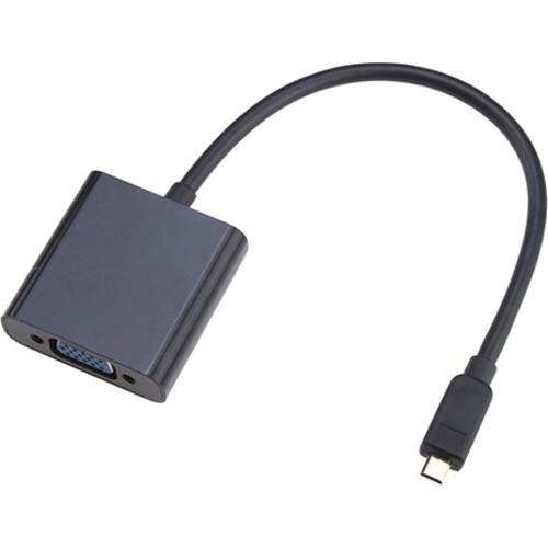 Agptek - Micro HDMI 1080P to Monitor Projector VGA Cable Converter Adapter for Laptop - Black - Larger Front
