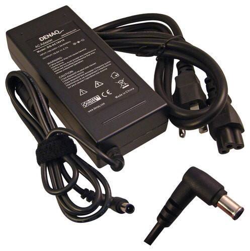 DENAQ - AC Power Adapter and Charger for Select Sony Laptops - Black - Larger Front