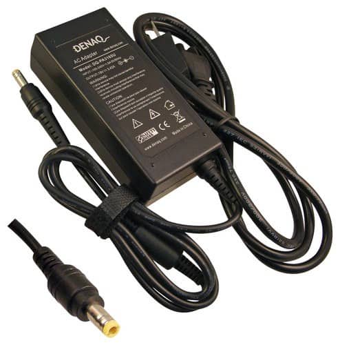 DENAQ - AC Power Adapter and Charger for Select Toshiba Laptops - Black - Larger Front