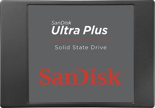 SanDisk - Ultra Plus 256GB Internal SATA III Solid State Drive for Laptops - Larger Front