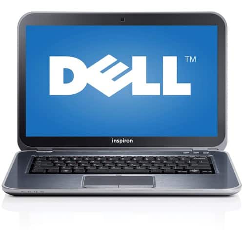 Dell - Refurbished - 14" Inspiron Ultrabook - 6 GB Memory - 500 GB Hard Drive and 32 GB Solid State Drive - Moon Silver - Larger Front