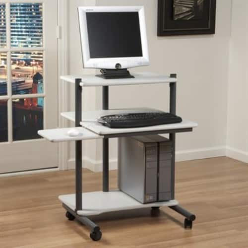 Studio Designs - Pewter Laptop Cart - Size: 24" - Light Gray - Larger Front