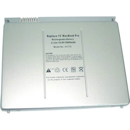 AGPtek - Li-Polymer Laptop Battery for Apple Macbook Pro 15" A1175 MA348G/A MA348J/A - Larger Front