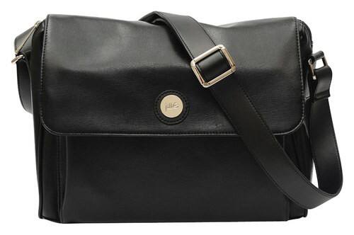 Jill-e - Messenger Bag for Most Laptops and Tablets Up To 10" - Black - Larger Front