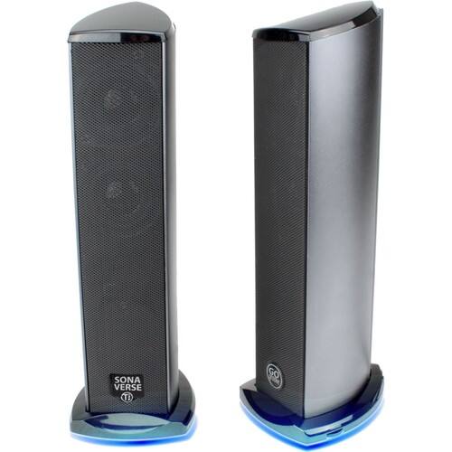 GOgroove - SonaWAVE Ti USB Powered Computer Speakers for Laptops , Mac , Notebooks , Netbooks , Desktops & More - Multi - Larger Front