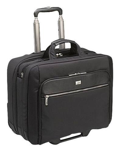 Case Logic - 17" Rolling Laptop Case - Black - Larger Front