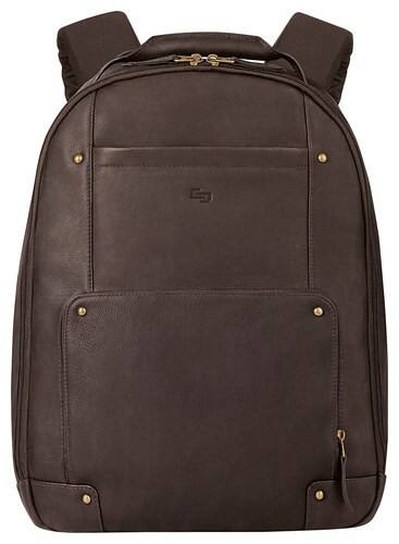 Solo - Executive Laptop Backpack - Espresso - Larger Front