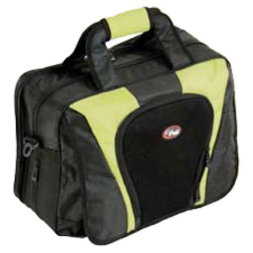 CalPak - 17 Inch Deluxe Laptop Soft Briefcase - Black, Wasabi - Larger Front