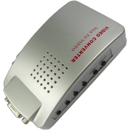 AGPtek - PC Laptop To AV TV LCD Projector Converter Box Output S-Video VGA RCA - largeFrontView