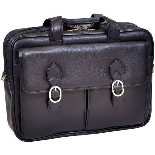 McKlein USA - Kenwood S Series 15565 Double Compartment Laptop Case - Black - Larger Front