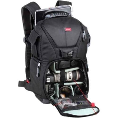 Vivitar - DKS-20 Photo / SLR / Laptop Sling Backpack Medium - Black - Larger Front