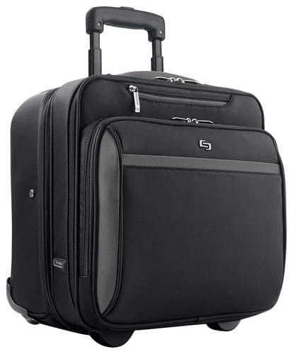 Solo - Sterling Overnight Rolling Laptop Case - Black - Larger Front