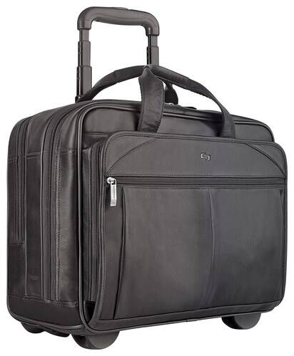 Solo - Executive Rolling Laptop Case - Black - Larger Front