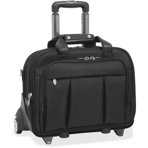 McKlein USA - Damen Nylon Detachable Wheeled Laptop Case - Black - Larger Front