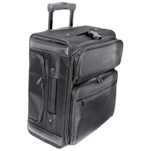 Kantek - Rolling Dual Side Laptop/Overnight Case - Black - Larger Front