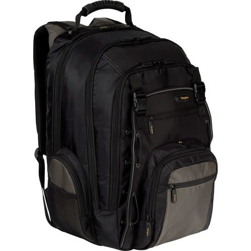 Targus - CityGear Laptop Backpack - Black/Yellow - Larger Front