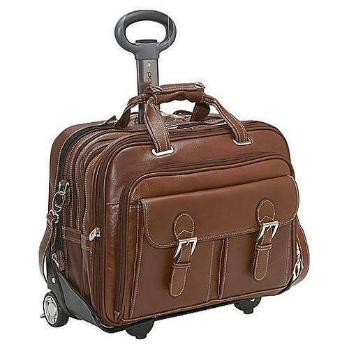 McKlein USA - Siamod Ceresola Checkpoint Friendly Wheeled Laptop Case - Brown - Larger Front