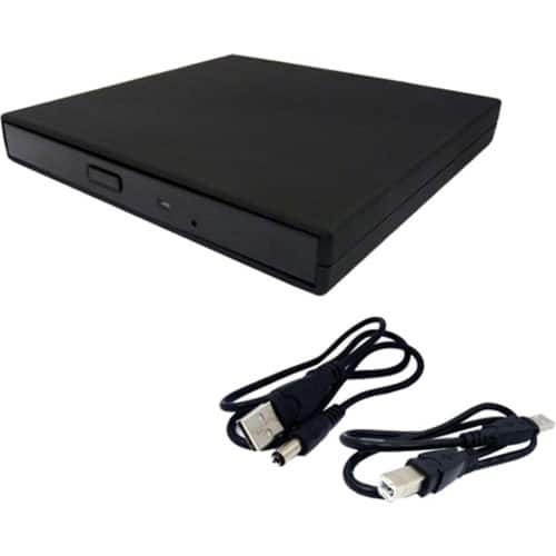HP - Slim portable External USB 2.0 CD-ROM Drive for Toshiba Mini NB205-N311/W NB205-N313/P series Laptop - Larger Front