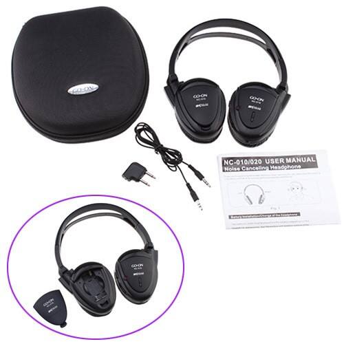 Image Entertainment - Noise Canceling Headphone Headset Earphone for Laptop Computer MP3 MP4 iPod DVD Player - Black - Black - Larger Front