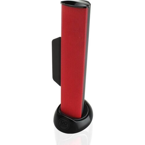GOgroove - SonaVERSE USB Portable Laptop Speaker (Red) w/ USB Plug-n-Play Design + Capacitive Stylus - Red - Larger Front
