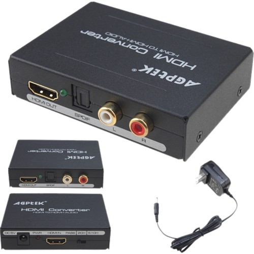 AGPtek - HDMI to HDMI and SPDIF and RCA L/R Audio Extractor Converter ...