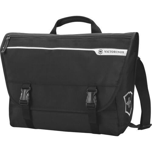 Victorinox - Ch 97 2.0 Messenger 17" Laptop Bag - Black - Larger Front