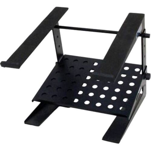 Seismic Audio - Table Top or Desk Laptop Stand with Shelf - Height and Width Adjustable - Larger Front