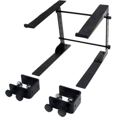 Seismic Audio - Table Top or Desk Mountable Laptop Stand with Shelf - Steel Rack - Keyboard - Larger Front